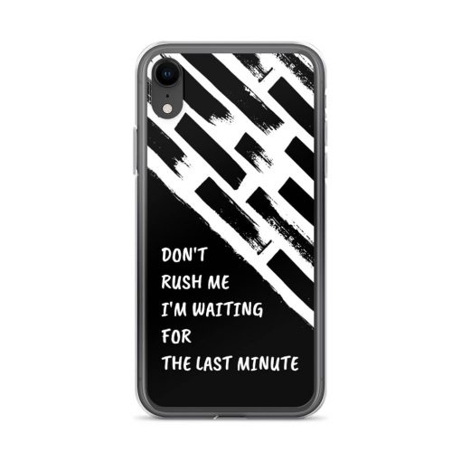 The iPhone case's “Don’t Rush Me” design suits to your mood surprisingly well. It’s a great idea that transforms your favorite iPhone into a fashion accessory. This sleek phone case protects your phone from scratches, dust, oil, and dirt. It has a solid back and flexible sides that make it easy to take on and off, with precisely aligned port openings. We use UV printing technology for this phone casе.This mobile accessory is available for iPhone SE, iPhone 12 mini, iPhone 12, iPhone 12 Pro, iPhone 12 Pro Max, iPhone 11, iPhone 11 Pro, iPhone 11 Pro Max, iPhone X/XS, iPhone XS Max, iPhone XR, iPhone 7/8, iPhone 7 Plus/8 Plus. iphone case
