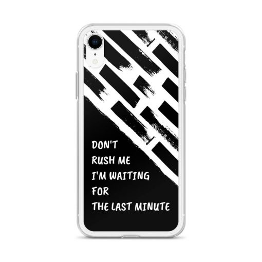 The iPhone case's “Don’t Rush Me” design suits to your mood surprisingly well. It’s a great idea that transforms your favorite iPhone into a fashion accessory. This sleek phone case protects your phone from scratches, dust, oil, and dirt. It has a solid back and flexible sides that make it easy to take on and off, with precisely aligned port openings. We use UV printing technology for this phone casе.This mobile accessory is available for iPhone SE, iPhone 12 mini, iPhone 12, iPhone 12 Pro, iPhone 12 Pro Max, iPhone 11, iPhone 11 Pro, iPhone 11 Pro Max, iPhone X/XS, iPhone XS Max, iPhone XR, iPhone 7/8, iPhone 7 Plus/8 Plus. iphone case