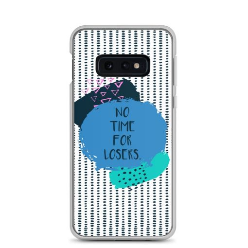 A must-have accessory for your Samsung phone, that exceeds your expectations. "No Time for Losers" is a truly unique design in Quotes Category, created to fit your style. This scratch resistant Samsung case will also protect your phone from dust, oil and dirt. It has a solid back and flexible sides that make it easy to take on and off, with precisely aligned cuts and holes. We use UV printing technology for this phone casе. Available for Samsung Galaxy S20, Samsung Galaxy S20 Plus, Samsung Galaxy S20,  UltraSamsung Galaxy S10, Galaxy S10 +, Galaxy S10e. samsung case