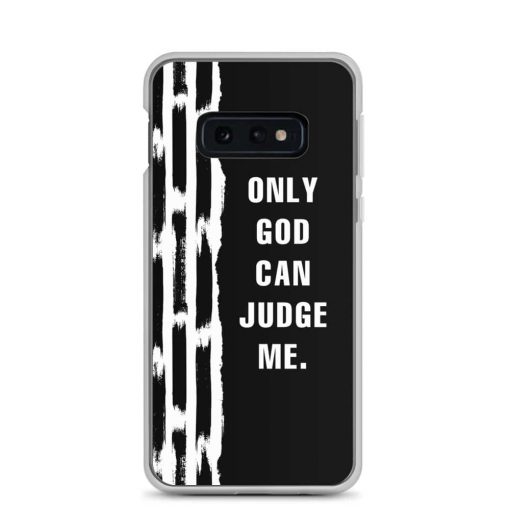 A must-have accessory for your Samsung phone, that exceeds your expectations. "Only God Can Judge Me" is a truly unique design in Quotes Category, created to fit your style. This scratch resistant Samsung case will also protect your phone from dust, oil and dirt. It has a solid back and flexible sides that make it easy to take on and off, with precisely aligned cuts and holes. We use UV printing technology for this phone casе. Available for Samsung Galaxy S20, Samsung Galaxy S20 Plus, Samsung Galaxy S20,  UltraSamsung Galaxy S10, Galaxy S10 +, Galaxy S10e. samsung case