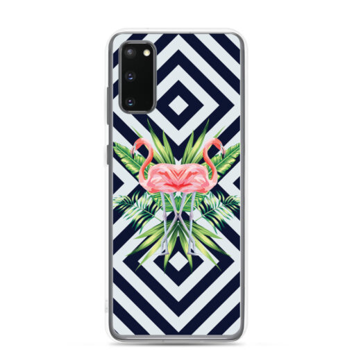 A must-have accessory for your Samsung phone, that exceeds your expectations. "Flamingo With Leaves" is a truly unique design in Patterns Category, created to fit your style. This scratch resistant Samsung case will also protect your phone from dust, oil and dirt. It has a solid back and flexible sides that make it easy to take on and off, with precisely aligned cuts and holes. We use UV printing technology for this phone casе. Available for Samsung Galaxy S20, Samsung Galaxy S20 Plus, Samsung Galaxy S20,  UltraSamsung Galaxy S10, Galaxy S10 +, Galaxy S10e. samsung case